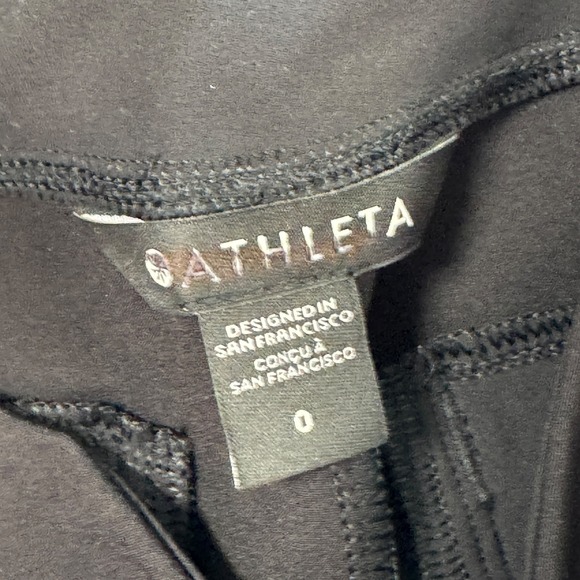 Athleta Brooklyn Ankle Pant Black Pull-On Featherweight Work Travel womens sz 0 - Picture 3 of 9